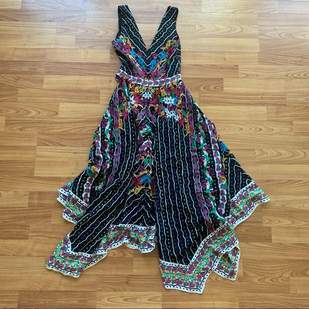 Saloni Zuri Printed Silk Crepe de Chine Midi Dress - Picture 12 of 16